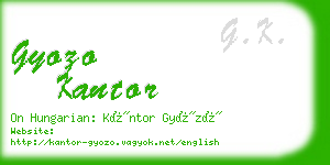 gyozo kantor business card